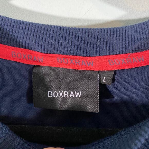 Boxraw Men's Navy Gorilla Patch Pullover Sweatshirt Size L - Picture 4 of 11